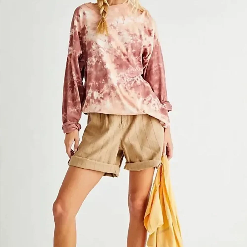 Free People Tie-Dye Long Sleeve Top